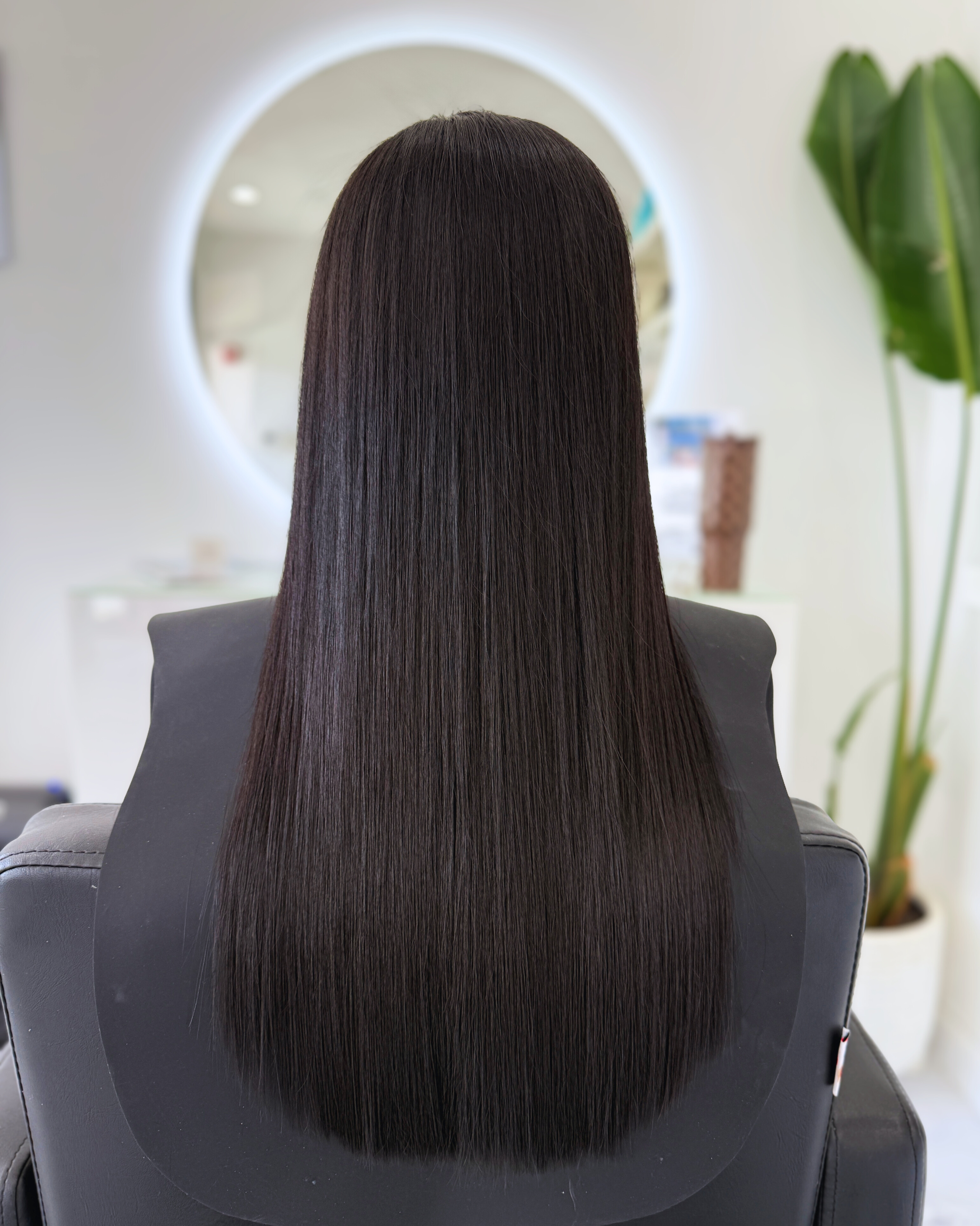 Client hair after service